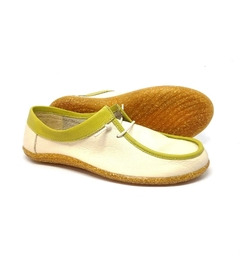 Dock Side II, couro lumi cupuaçu com pistache, sola reciclada com serragem. Ref. 001.1415. SOB ENCOMENDA - comprar online