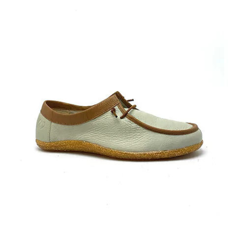 Dock Side II, couro lumi mármore com argila, sola reciclada com serragem. Ref. 001.1415. SOB ENCOMENDA.