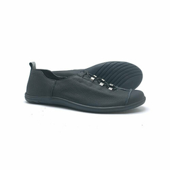 Couro lumi preto e metalizado, sola reciclada com serragem. Ref.: 001.1616. SOB ENCOMENDA - comprar online
