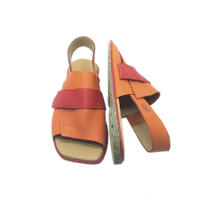 Energia, couro soft topázio e tomate. Sola borrachas recicladas. Ref.: 003.1106 - Ipadma