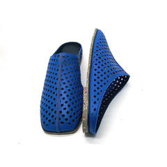 Mule XXI, couro soft royal, sola borrachas recicladas. Ref. 004.929. SOB ENCOMENDA na internet