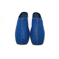 Mule XXI, couro soft royal, sola borrachas recicladas. Ref. 004.929. SOB ENCOMENDA - comprar online