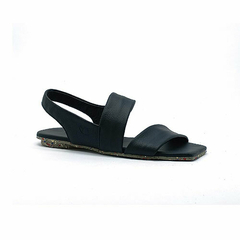 Sandália, couro lumi preto, sola borrachas recicladas. Ref.: 014.1506. SOB ENCOMENDA
