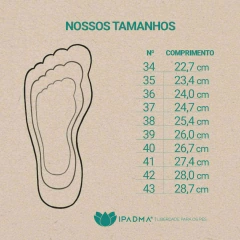 Infinito, couro metalizado ouro velho, sola borrachas recicladas com saltinho de 2 cm. Ref. 014.528. SOB ENCOMENDA - Ipadma