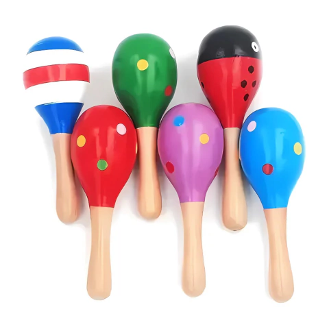 Maraca de madera grande varios motivos mod. DF201A - comprar online
