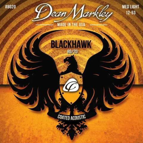 Cuerdas para guitarra acústica 80/20 revestidas Dean Markley Blackhawk(TM) 8020, calibre 12-53 - comprar online