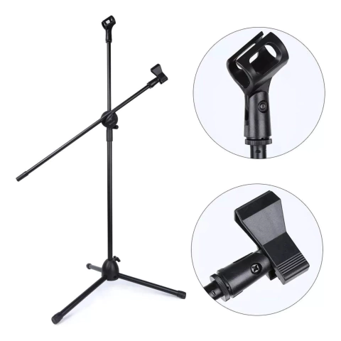 Soporte/pie de micrófono con doble pipeta SMS MS70B - comprar online