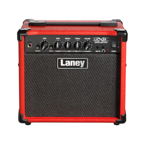 Amplificador de guitarra eléctrica Laney LX15, de 15 W y 2 woofer de 5 pulgadas, color rojo - comprar online