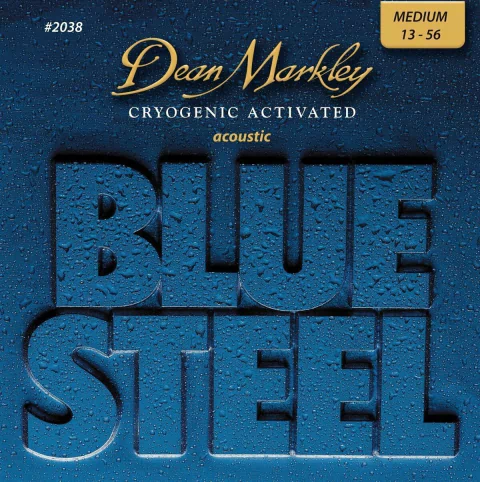 Cuerdas para guitarra acústica Dean Markley Blue Steel 2038, calibre 13-56