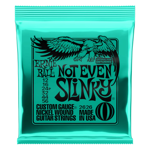 Cuerdas Ernie Ball 2626 para guitarra eléctrica Not Even Slinky entorchadas en níquel, calibre 12-56 - comprar online
