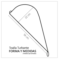 TURBANTE UNICORNIO BLANCO EN TOALLA DE ALGODÓN - tienda online