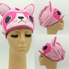 TURBANTE PERRITO ROSA EN TOALLA DE ALGODÓN