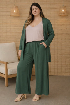 Trio 1 Cardigan, 1 blusa, 1 Calça pantalona - comprar online