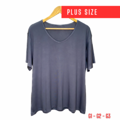 Blusa Gola V Plus Size Viscolycra - natimel