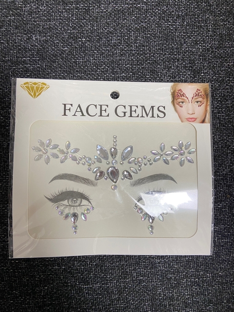 Strass sticker plancha de gemas faciales