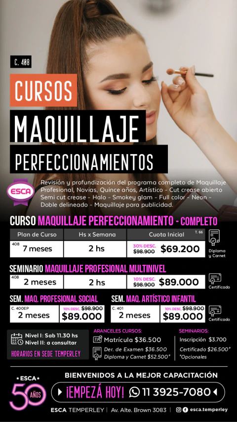 CURSO Maquillaje 400,401, 404 Y 406