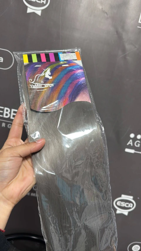 extension de pelo tipo cortina YaMei Wigs GRIS