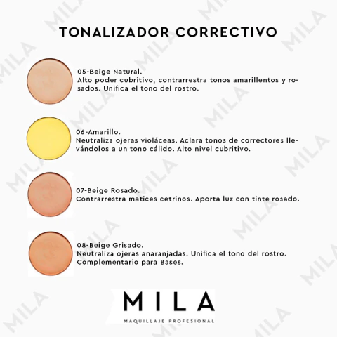 MILA Tonalizador Correctivo Art. 1001 Repuesto de 26mm. x 1g en internet