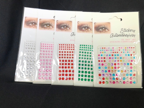 Sticker autoadhesivos . Strass / piedritas . 3D nails