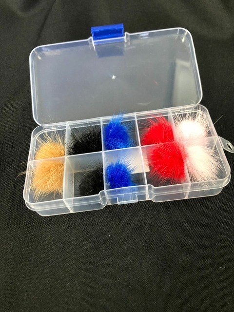 Cajita Accesorio de uñas pompon imantado