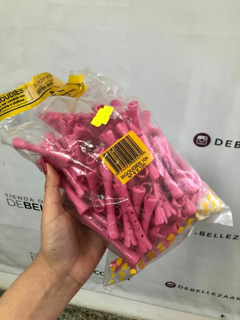 bigudíes para rulos peluquería Nro 4 x 10 unidades
