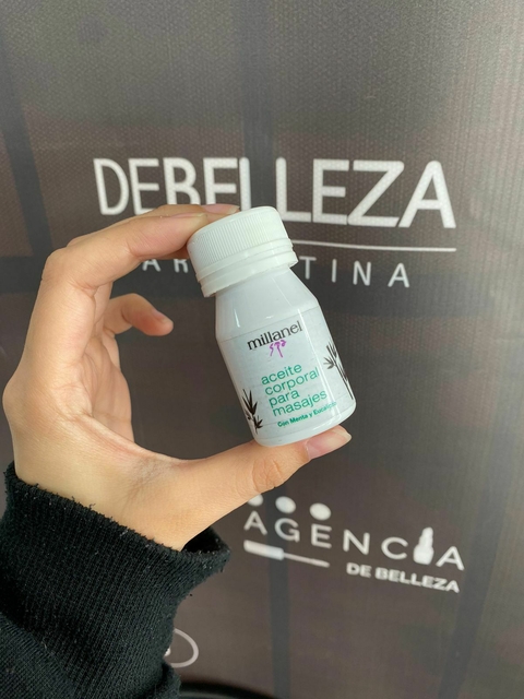 Aceite corporal para masajes con menta y eucalipto