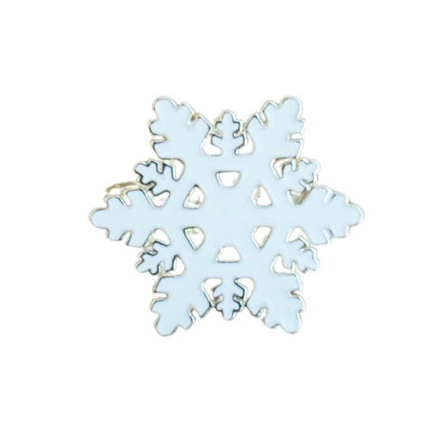 Porta guardanapo metal dourado floco de neve - comprar online