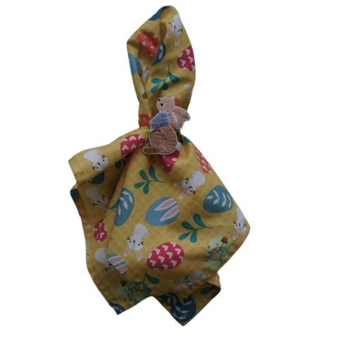 Guardanapo amarelo ovos e coelhos - comprar online