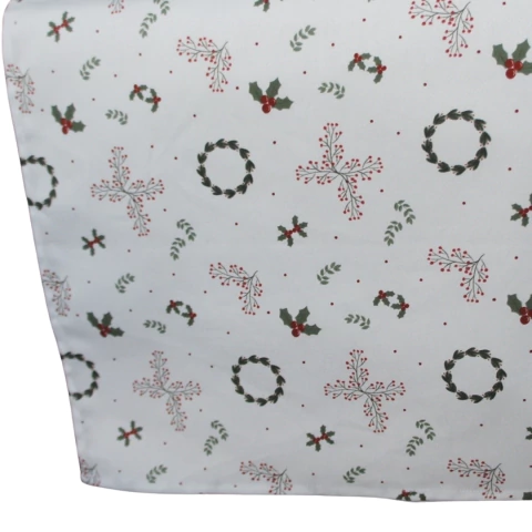 Trilho de mesa impermeável branco natalino - comprar online