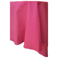 Toalha redonda rosa com bolinhas - comprar online