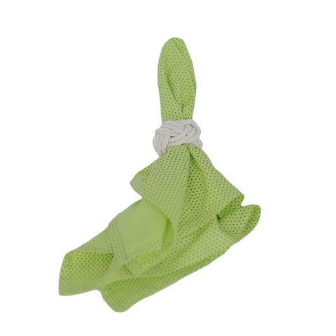 Guardanapo algodão verde com bolinhas