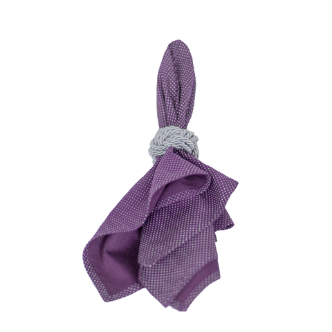 Guardanapo algodão roxo com bolinhas