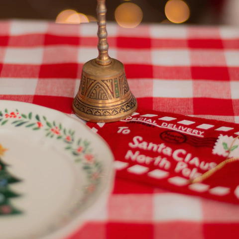 Cartinha em feltro papai noel vermelha