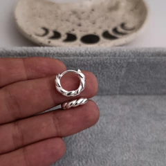 Argollas entorchadas 15mm por PAR #40430 (Plata 925) - comprar online