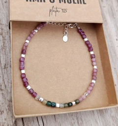 Pulsera cubitos Turmalinas (Plata 925) en internet