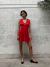 Vestido lino rojo na internet