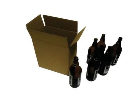 CAIXA DE PAPELÃO P/ 6 CERVEJAS CAÇULA ARTESANAL 600ml COM BERÇOS