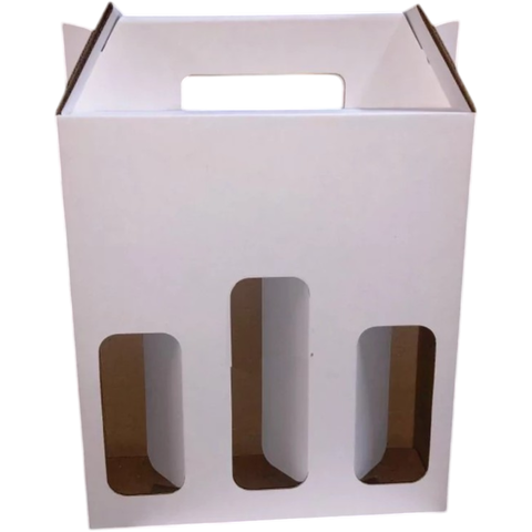 CAIXA DE PAPELÃO C/ ALÇA P/ 2 CERVEJAS CAÇULA ARTESANAL 600/500ml E 1 TAÇA BRANCO - COD: TB 3GT - comprar online