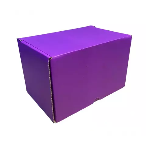 CAIXA DE PAPELÃO 20,5X14X13cm ROXA - comprar online