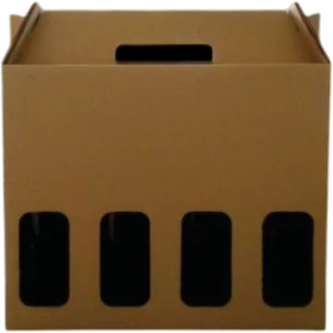 CAIXA DE PAPELÃO COM ALÇA P/ 4 CERVEJAS CAÇULA ARTESANAL 600/500ml, 32X8X26cm - COD: TB 4G - comprar online
