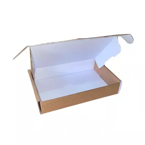 CAIXA DE PAPELÃO 16X11X3cm - BRANCO INTERNO - comprar online