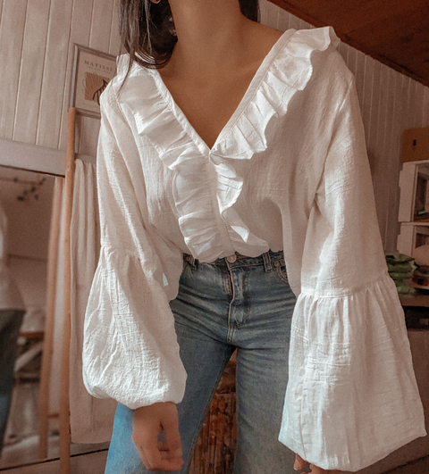 Blusa Nube | blanco | PREVENTA | se despacha 10 días hábiles después de tu compra - comprar online