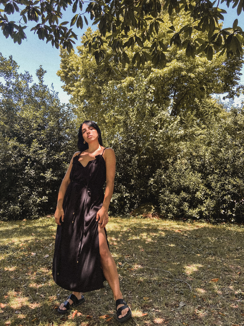 Vestido Aurelia NEGRO | Preventa | se despachan 10 hábiles después de tu compra.