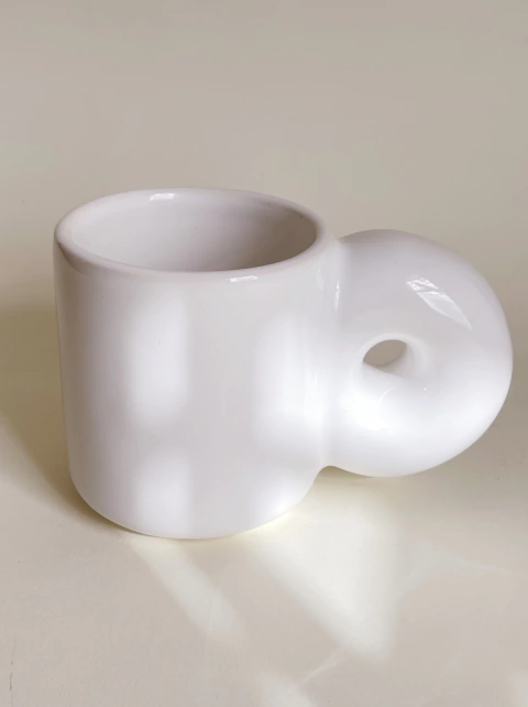 Taza Chunky Blanca Brillante - comprar online