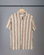 Camisa manga corta de Lino a rayas Damp Brothers Distrikt - comprar online