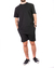 Short Black texture relaxed fit MD58 Essentials - comprar online