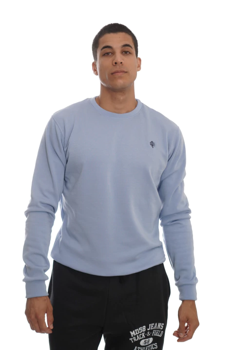 Buzo Cuello redondo forrado con piel y logo bordado MD58 Essentials en internet