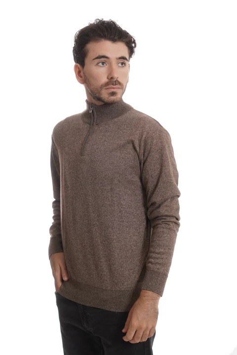 Imagen de Sweater medio cierre colores melange MD58 Essentials