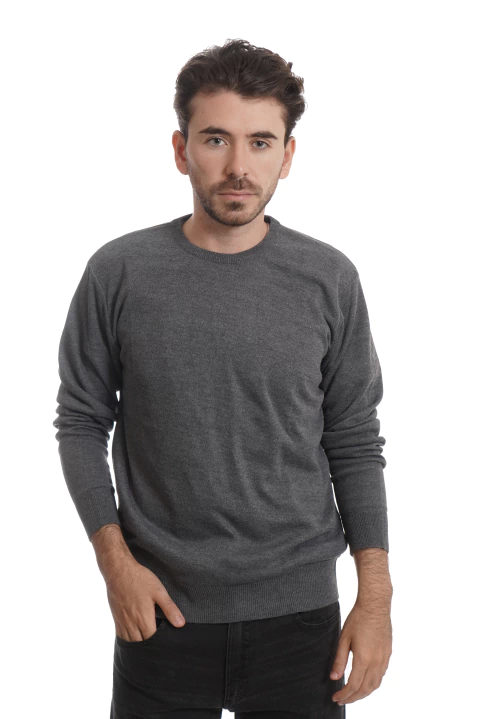 Sweater cuello redondo colores melange MD58 Essentials - comprar online