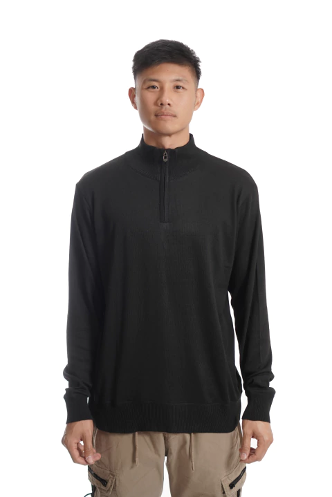 Sweater medio cierre liso MD58 Essentials - comprar online
